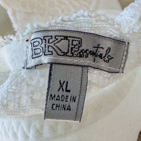 BKE Essentials White Floral Lace Full Coverage Adjustable Bralette-Women's XL/14 - Picture 8 of 10